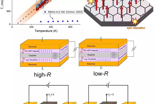 Graphite exhibits extraordinary spintronic potential, with electron spin lifetimes reaching 1,000 ns at room temperature – over 100 times longer than graphene-based devices. Magnetic resonance spectroscopy reveals strong anisotropy: out-of-plane spins live 50 times longer than their in-plane counterparts. Temperature dependence shows a diffusion-limited spin lifetime, highlighting graphite’s promise for integration with 2D van der Waals technologies.